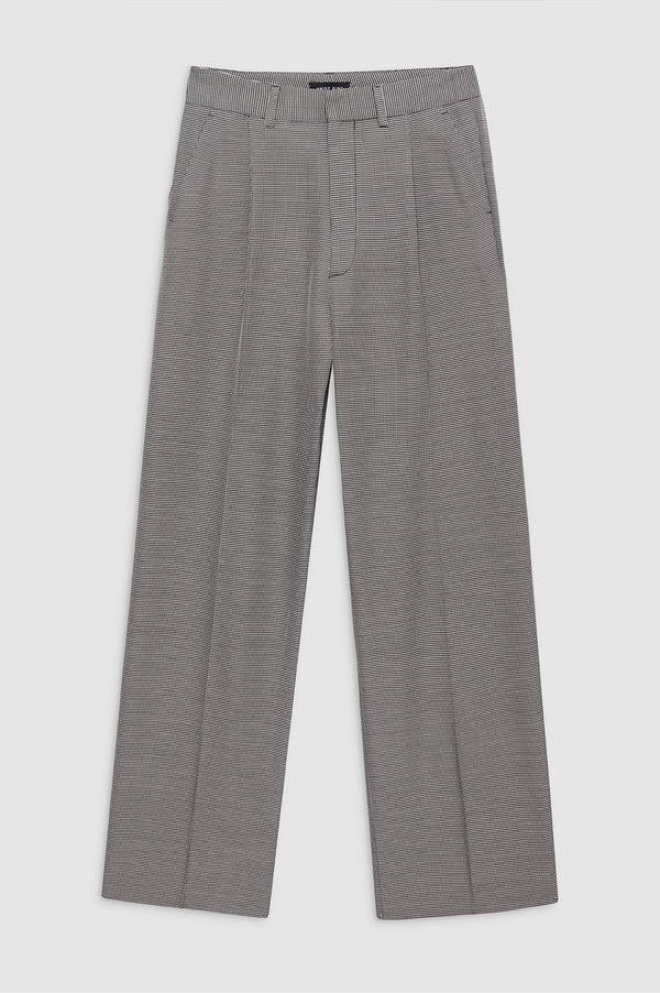 Anissa Kermiche Carrie Pant - Black And White Mini Houndstooth