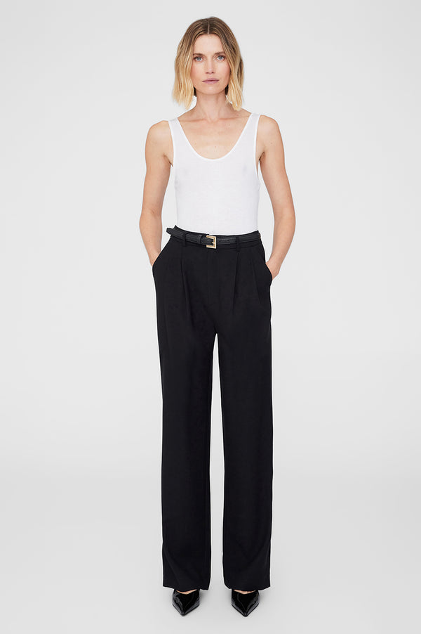 anissa kermiche Carrie Pant in Black Twill | ANINE BING