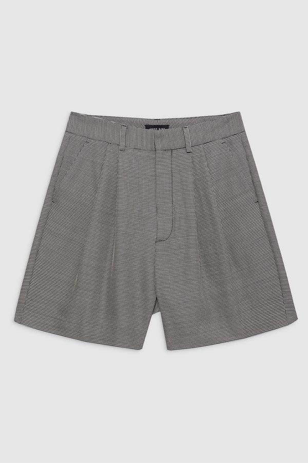 Anissa Kermiche Carrie Short - Black And White Mini Houndstooth