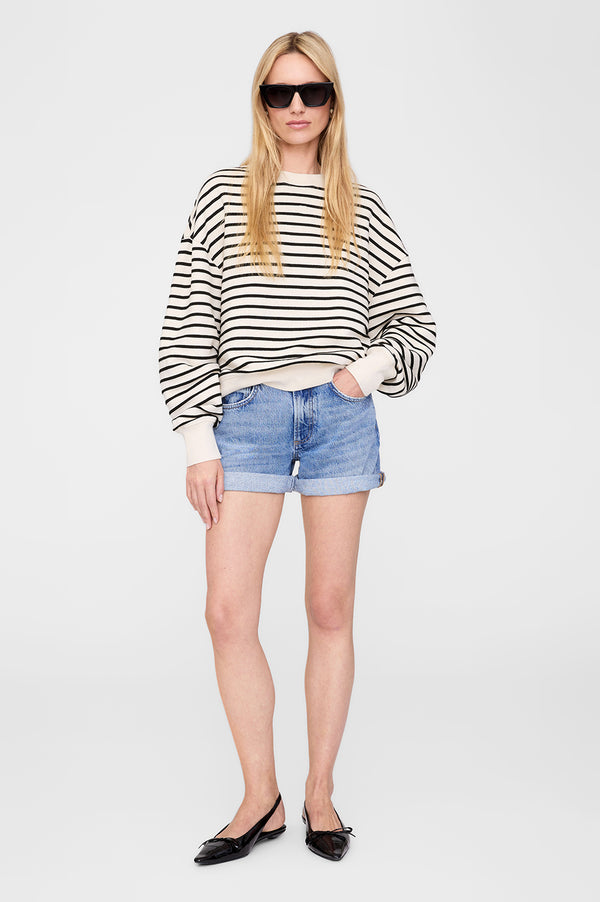 anissa kermiche Dean Sweatshirt - Black Stripe French Terry