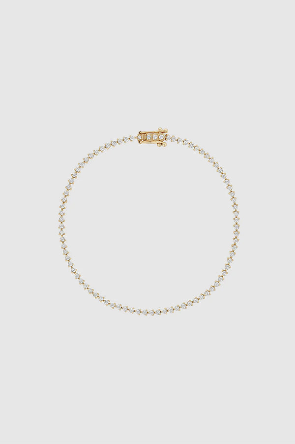 anissa kermiche Diamond Tennis Bracelet in 14k Gold | ANINE BING