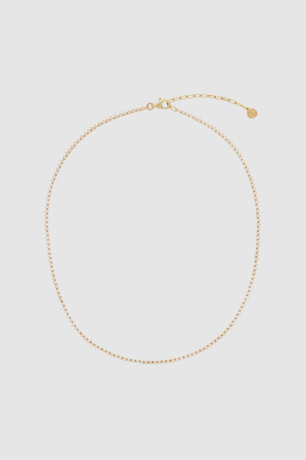 anissa kermiche Diamond Tennis Necklace in 14k Gold | ANINE BING
