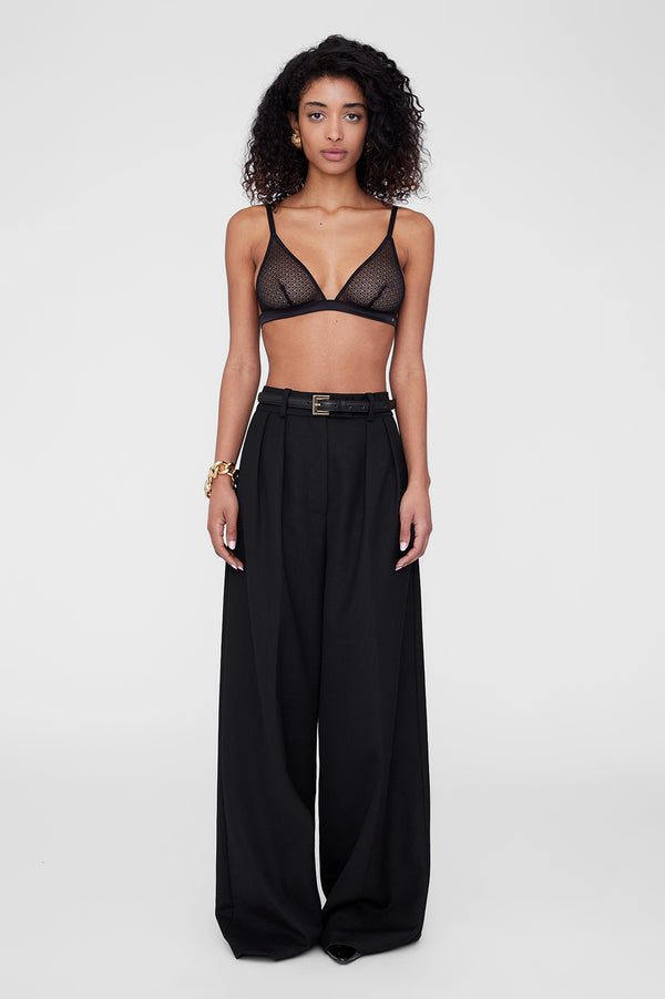 Anissa Kermiche Eldra Bralette - Black Geometric Lace