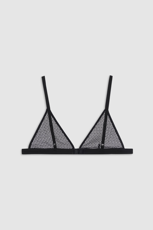 Anissa Kermiche Eldra Bralette - Black Geometric Lace