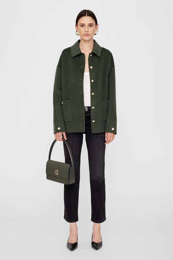 Anissa Kermiche Elly Shoulder Bag - High-Shine Dusty Green