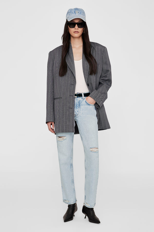 Anissa Kermiche Jeremy Baseball Cap AB - Bleached Blue Denim