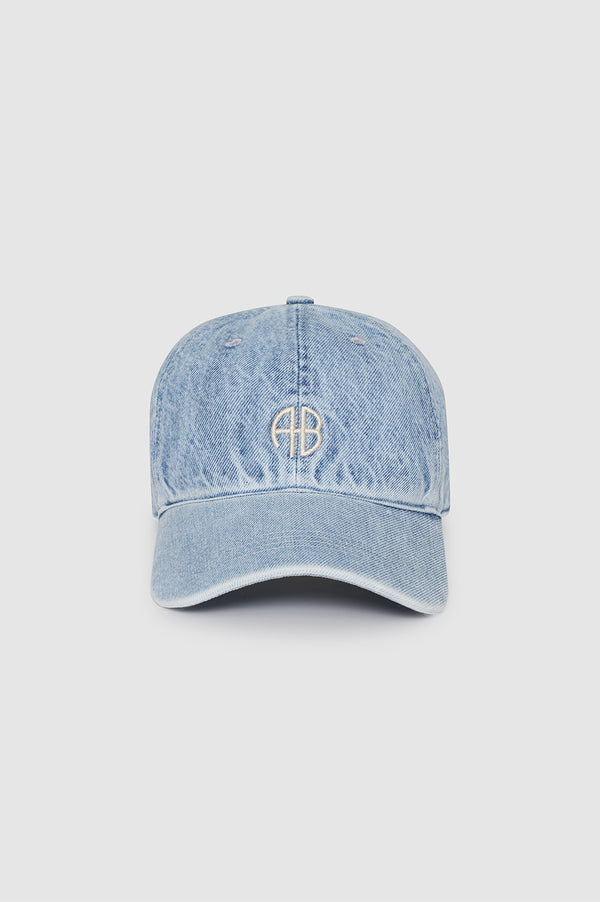 anissa kermiche Jeremy Baseball Cap AB - Bleached Blue Denim