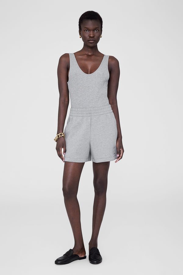 anissa kermiche Kam Short Framed Monogram - Heather Grey