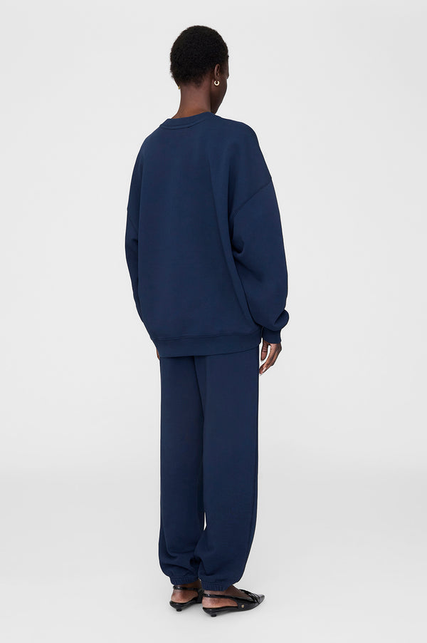 Anissa Kermiche Karter Jogger Framed Monogram - Washed Navy