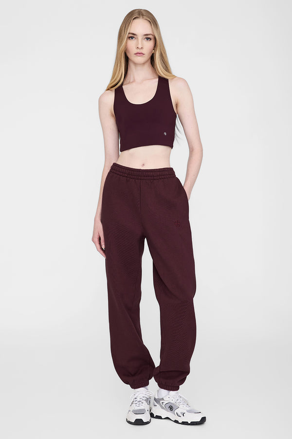 anissa kermiche Karter Jogger in Dark Burgundy | ANINE BING