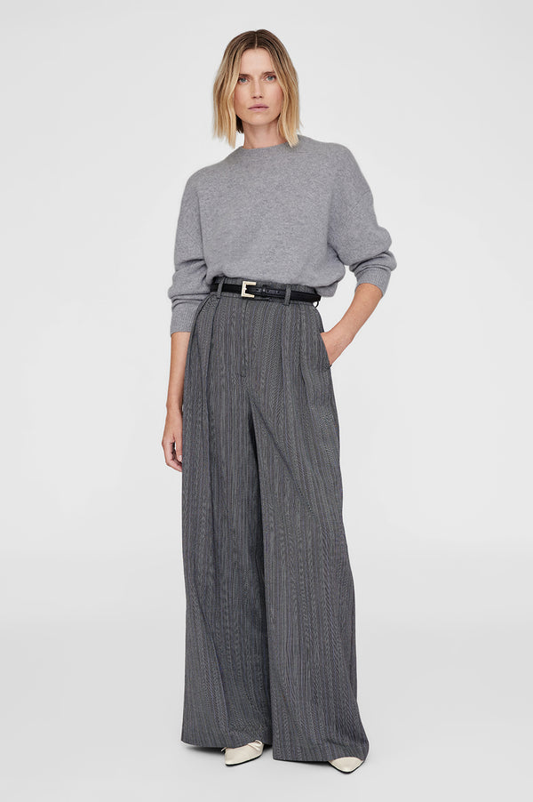 anissa kermiche Lee Crew Sweater - Medium Heather Grey