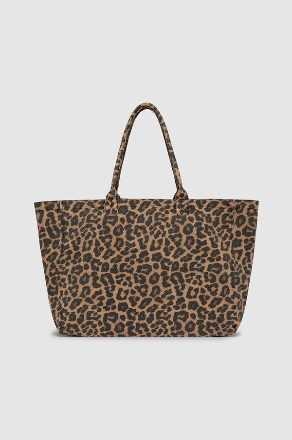 Anissa Kermiche Leo Canvas Tote - Black And Brown Leopard