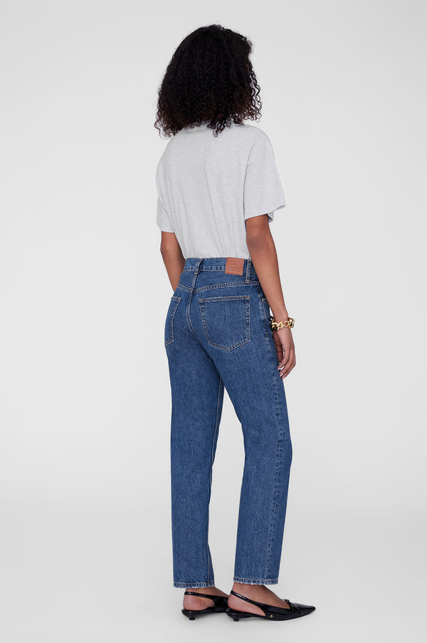 Anissa Kermiche Lili Tee Framed Monogram - Heather Grey