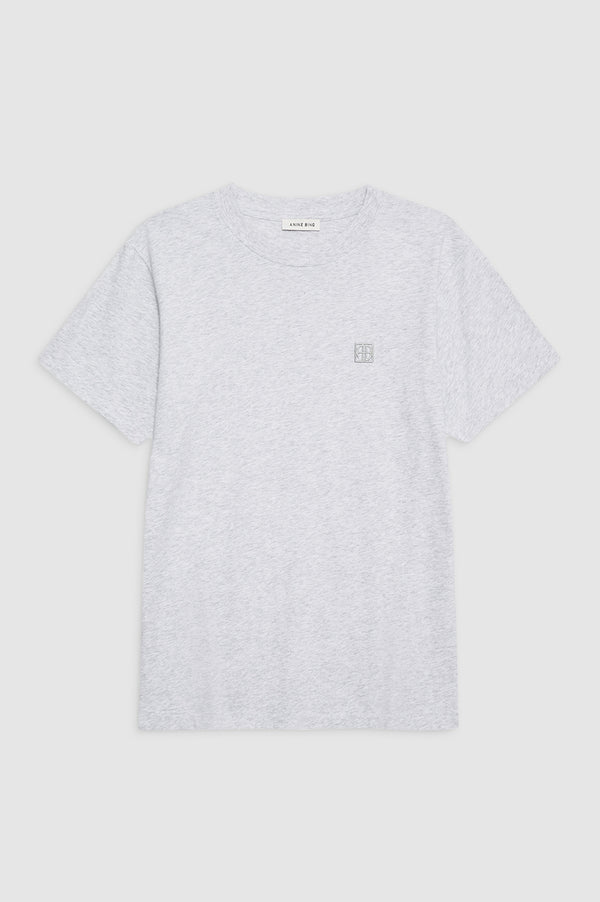 Anissa Kermiche Lili Tee Framed Monogram - Heather Grey
