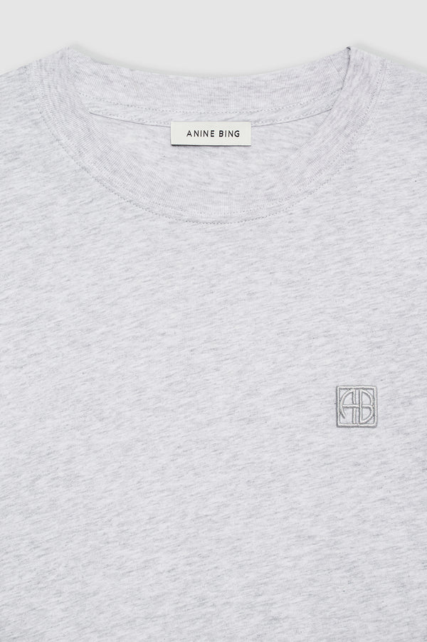 Anissa Kermiche Lili Tee Framed Monogram - Heather Grey