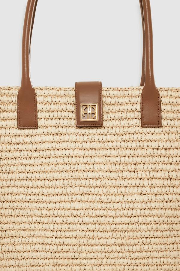 Anissa Kermiche Lou Tote Monogram - Natural With Cognac