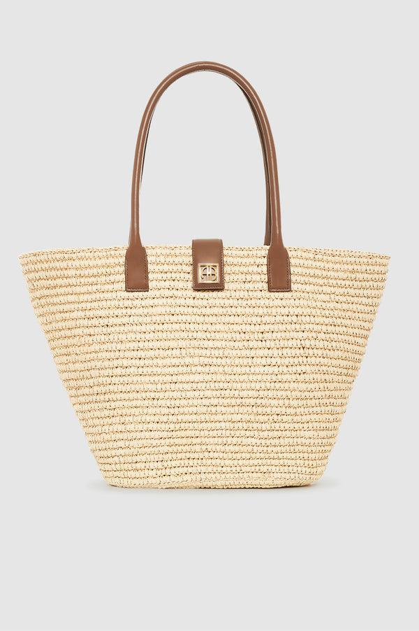 anissa kermiche Lou Tote Monogram - Natural With Cognac