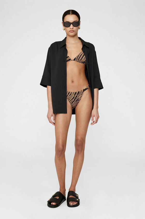 Anissa Kermiche Milani Bikini Bottom - Tiger Shell Print