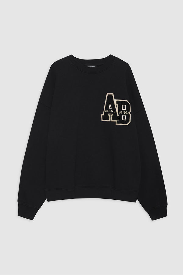 Anissa Kermiche Miles Oversized Sweatshirt Letterman - Black