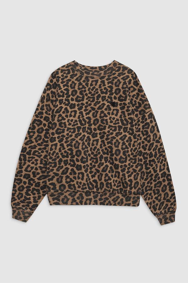 Anissa Kermiche Miles Sweatshirt - Black And Brown Leopard