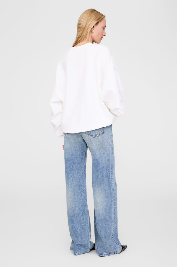 Anissa Kermiche Miles Sweatshirt Framed Monogram - Off White