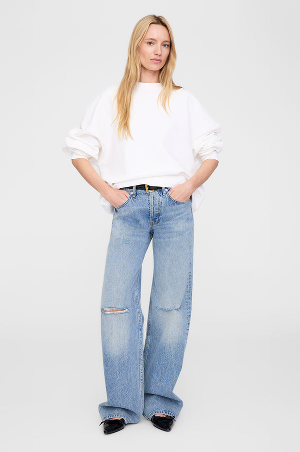 anissa kermiche Miles Sweatshirt Framed Monogram - Off White