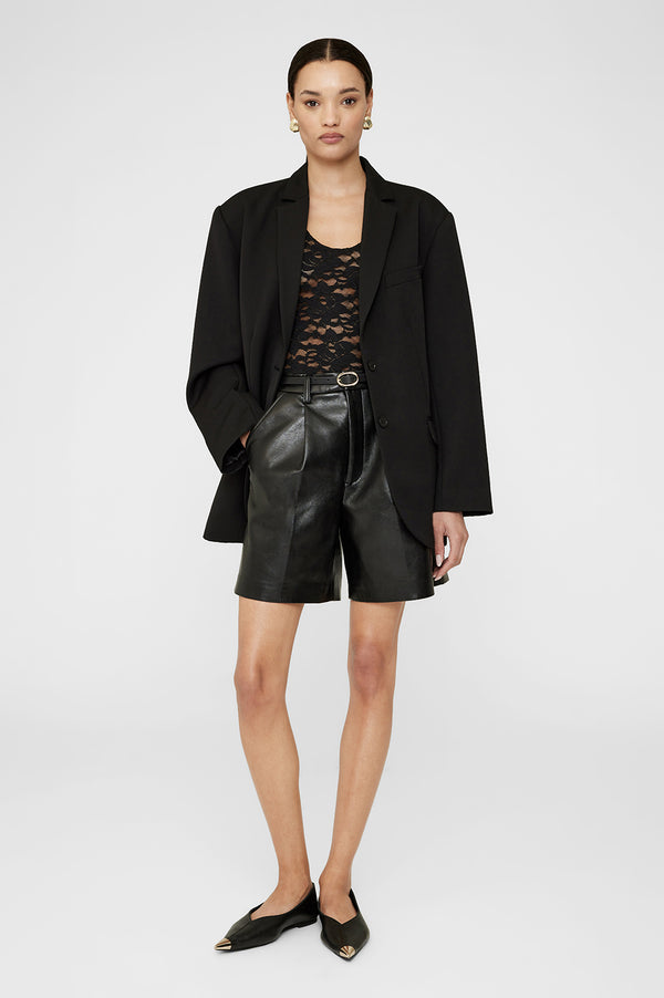 Anissa Kermiche Mini Signature Link Belt - Black With Gold