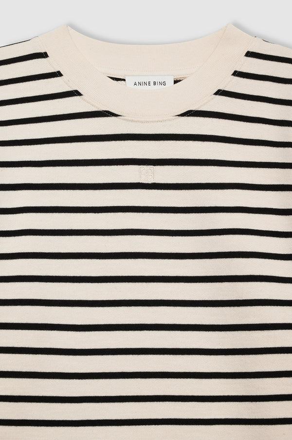 Anissa Kermiche Mona Dress - Black Stripe French Terry