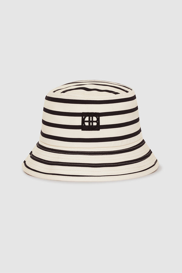 anissa kermiche Nicks Bucket Hat - Black Stripe French Terry