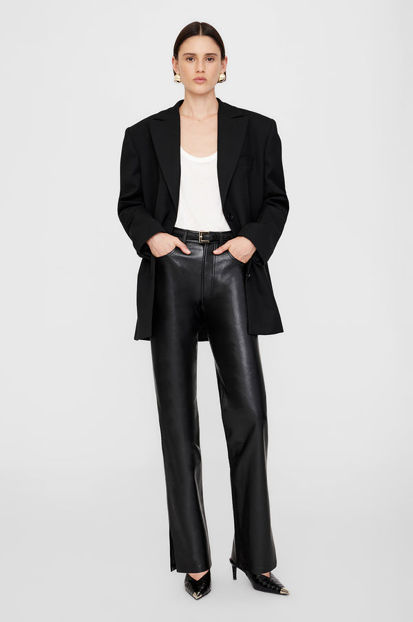 Anissa Kermiche Nina Heels With Metal Toe Cap - Black Embossed