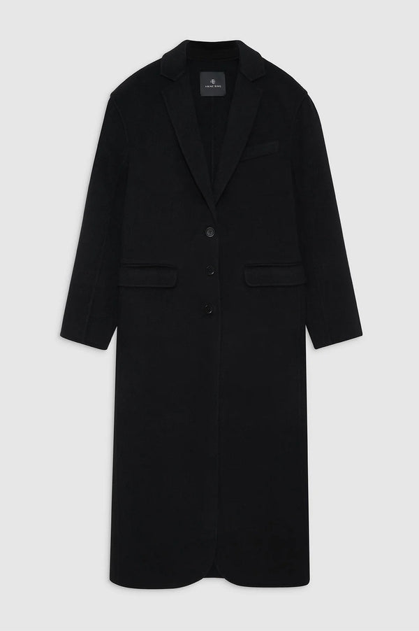 Anissa Kermiche Quinn Coat In Black Cashmere Blend | ANINE BING