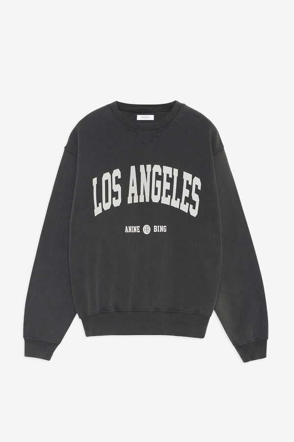 Anissa Kermiche Ramona Sweatshirt Los Angeles In Washed Black | ANINE BING