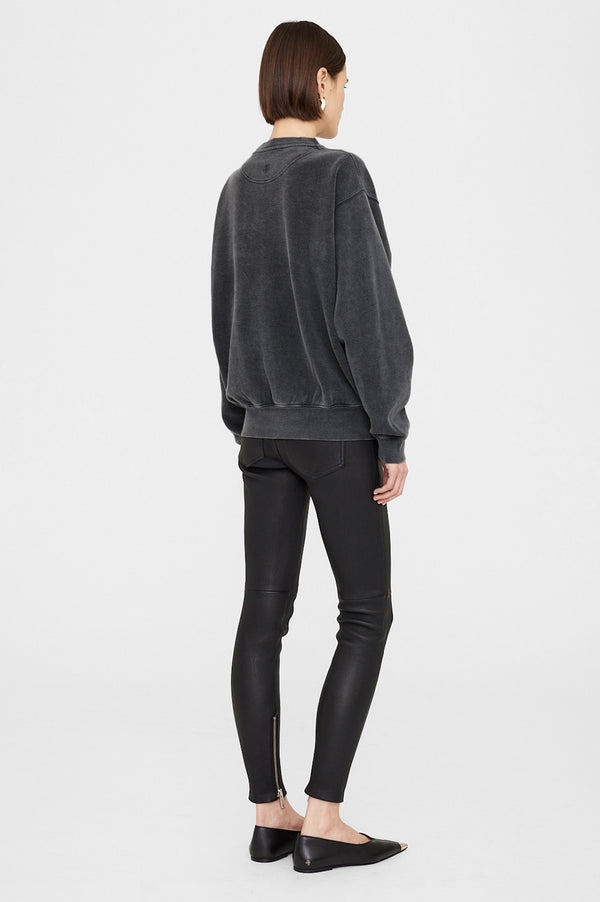 Anissa Kermiche Ramona Sweatshirt University New York In Washed Black | ANINE BING