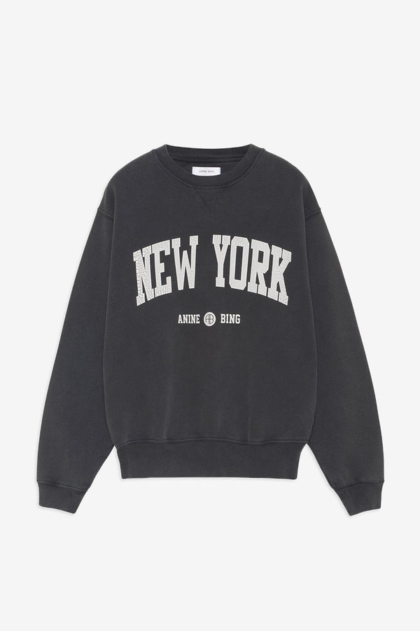 Anissa Kermiche Ramona Sweatshirt University New York In Washed Black | ANINE BING
