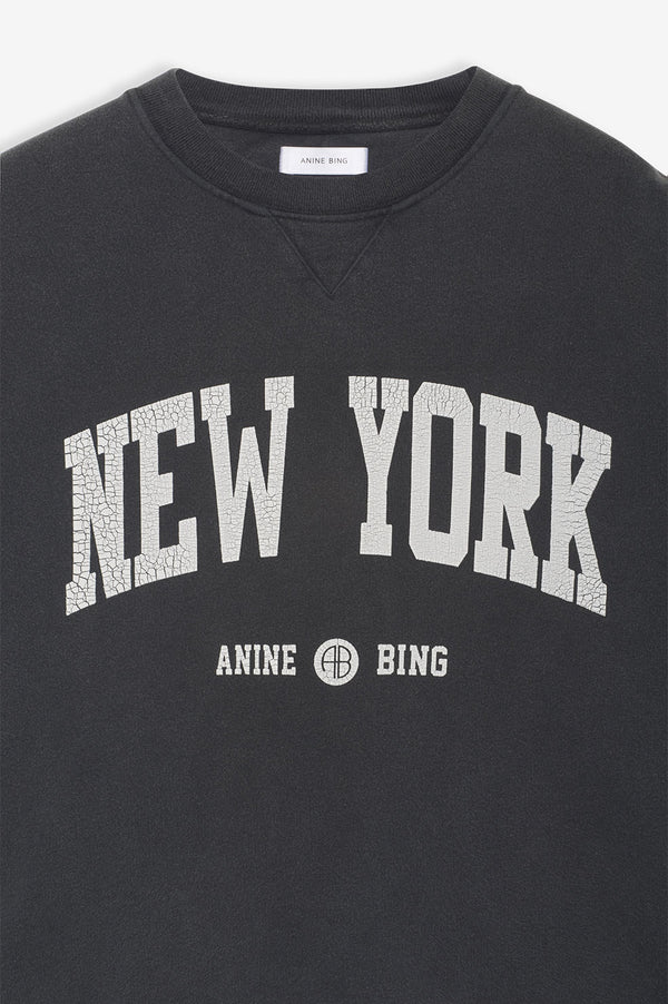 Anissa Kermiche Ramona Sweatshirt University New York In Washed Black | ANINE BING