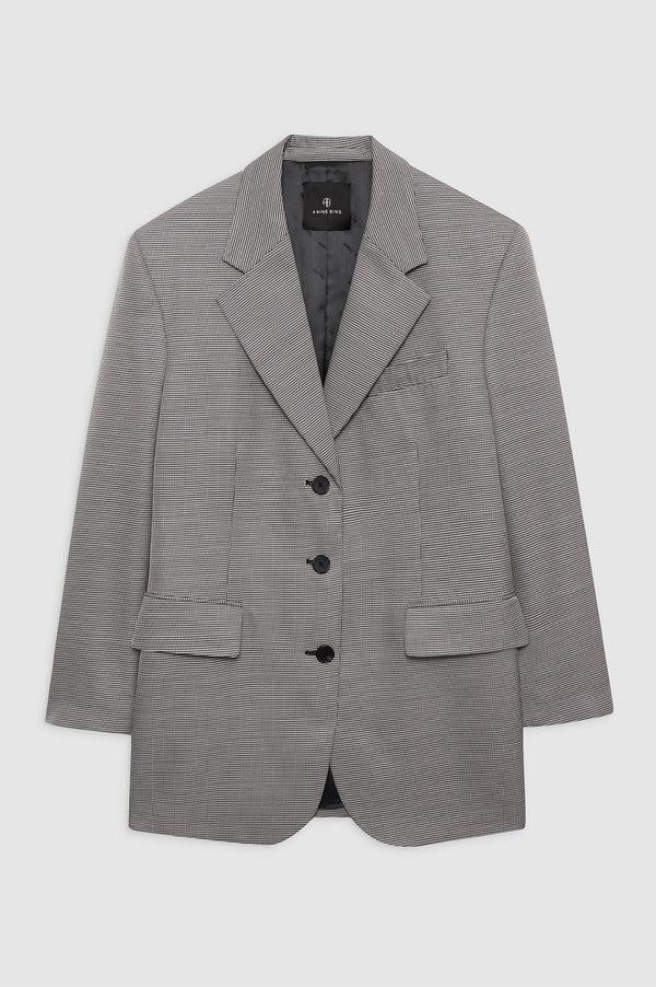 Anissa Kermiche Sara Blazer - Black And White Mini Houndstooth