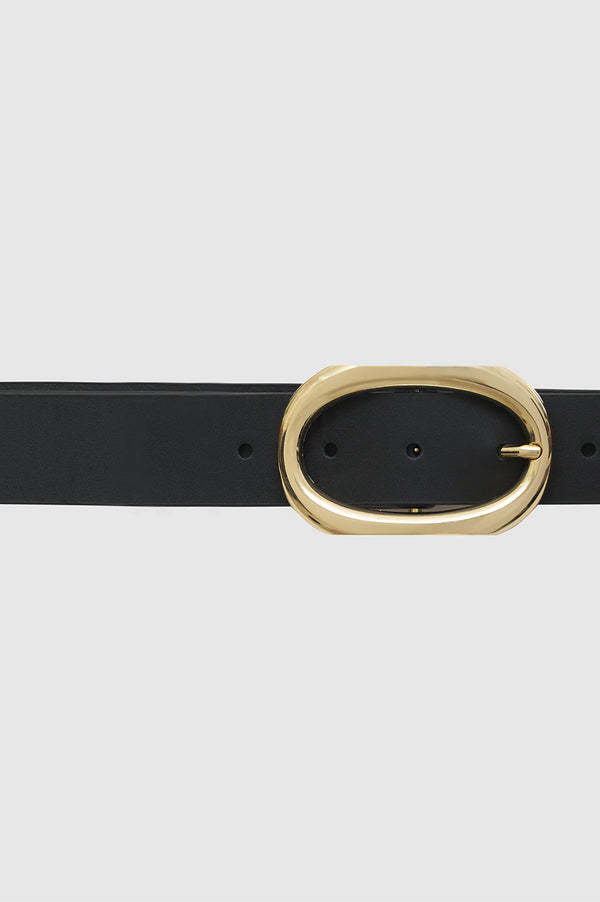 Anissa Kermiche Signature Link Belt - Black With Gold