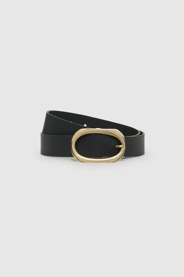 Anissa Kermiche Signature Link Belt - Black With Gold