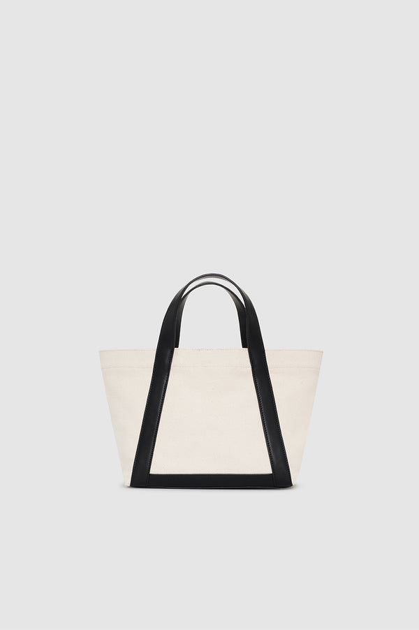 Anissa Kermiche Small Cara Tote - Natural Canvas With Black