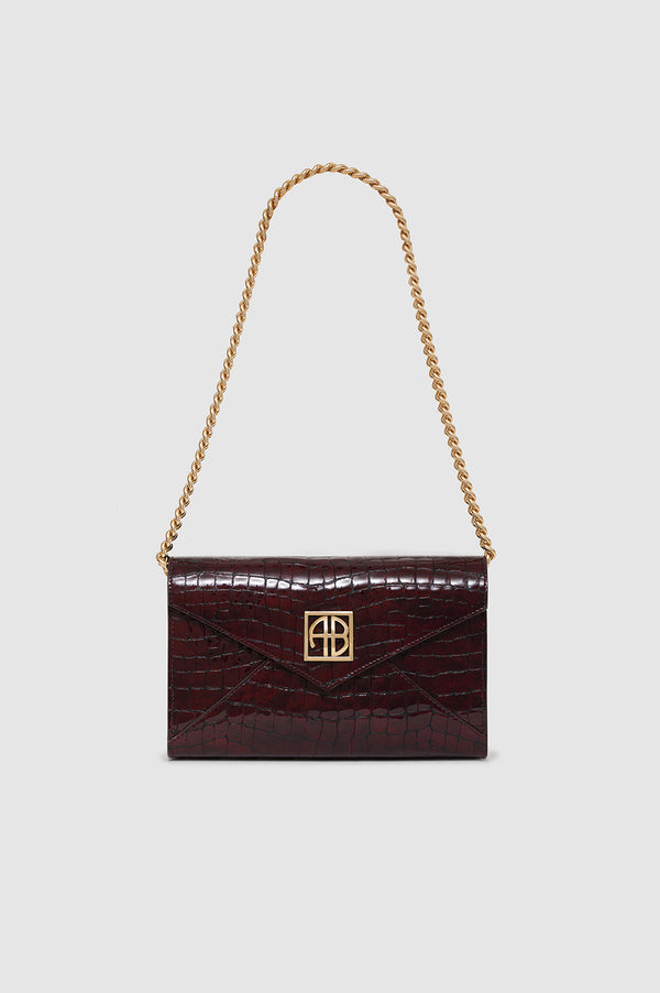 Anissa Kermiche Small Elly Clutch - Burgundy Embossed