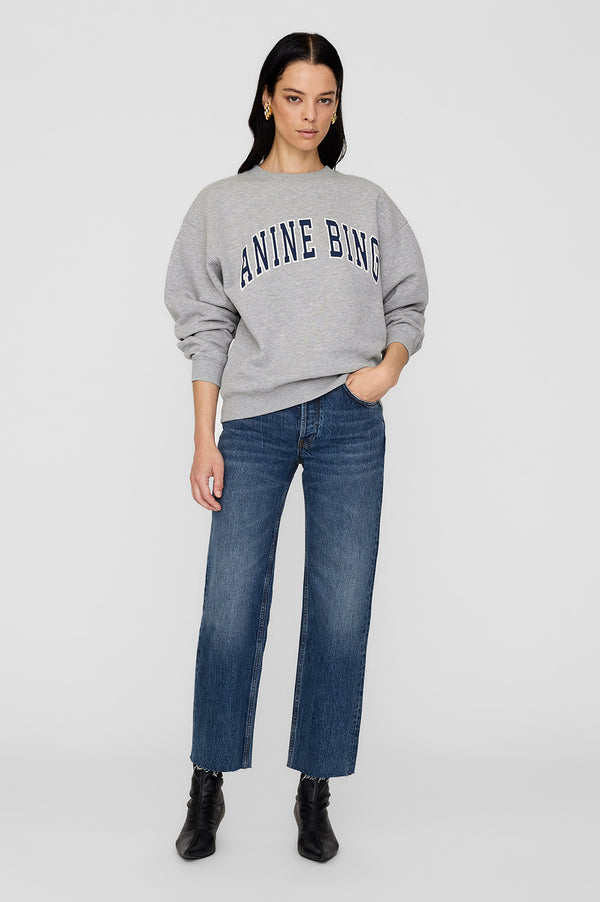 Anissa Kermiche Spencer Sweatshirt ANINE BING - Medium Heather Grey With Navy