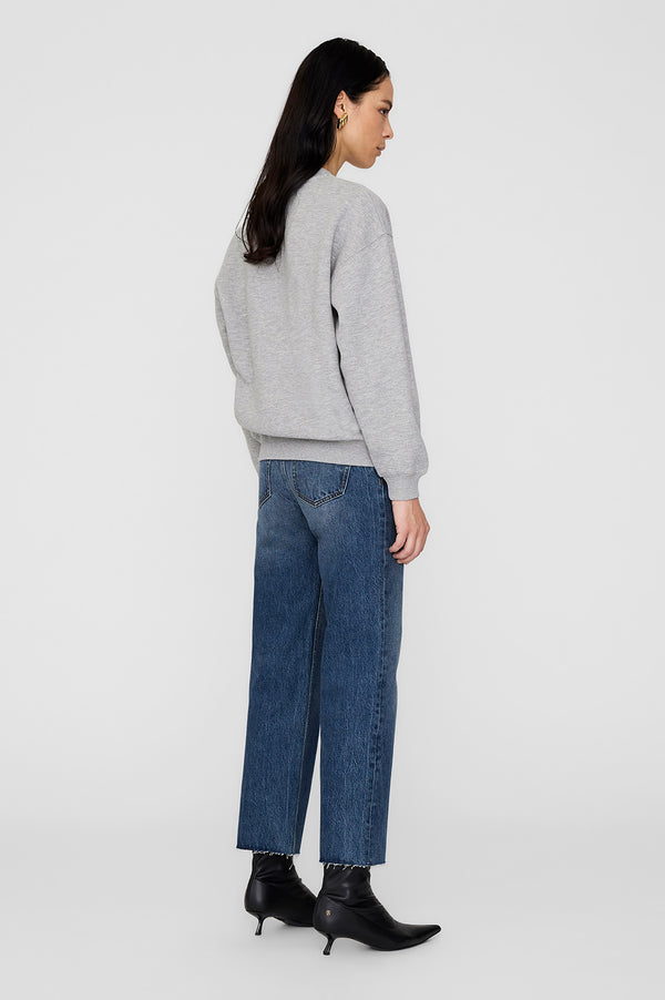 Anissa Kermiche Spencer Sweatshirt ANINE BING - Medium Heather Grey With Navy