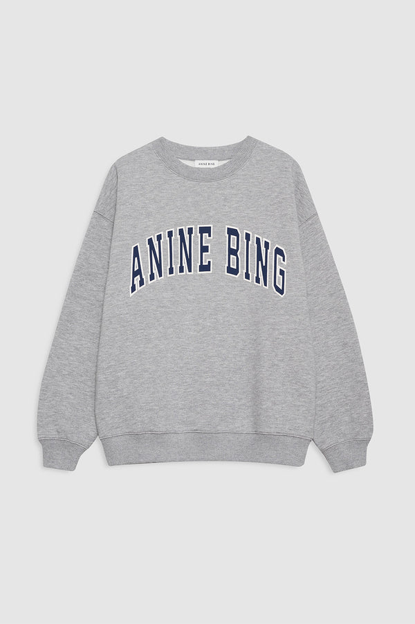 anissa kermiche Spencer Sweatshirt ANINE BING - Medium Heather Grey With Navy