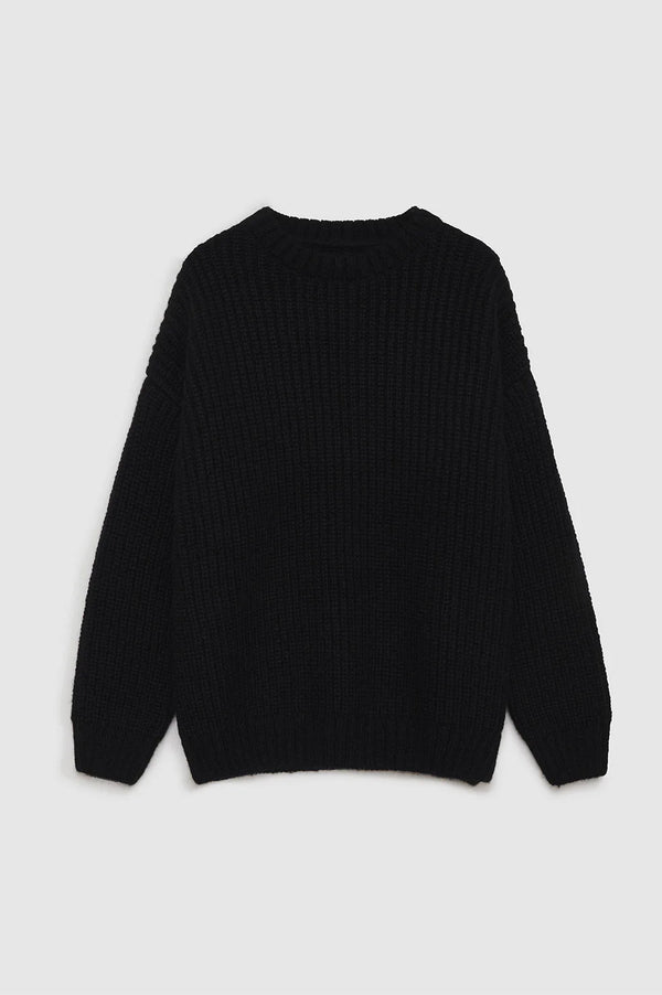 Anissa Kermiche Sydney Crew Sweater In Black | ANINE BING