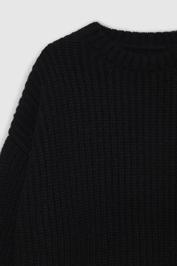 Anissa Kermiche Sydney Crew Sweater In Black | ANINE BING
