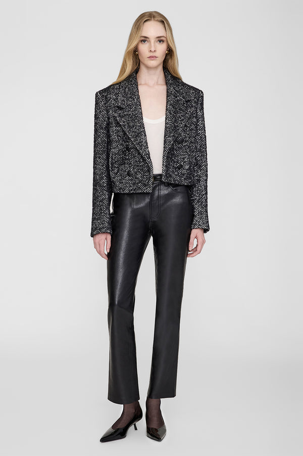 anissa kermiche Vienna Blazer - Black and White Tweed