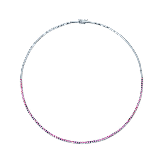 Anita Ko AUDREY PINK SAPPHIRE BAR LINK CHOKER