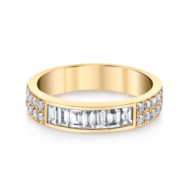 Anita Ko BAGUETTE AND ROUND DIAMOND RING
