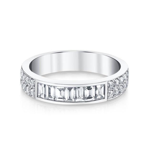 anita ko BAGUETTE AND ROUND DIAMOND RING