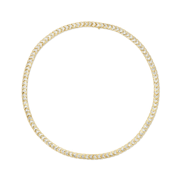 anita ko BAGUETTE DIAMOND ARROW CHOKER